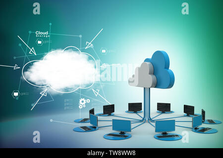 Concepts cloud computing devices Stock Photo