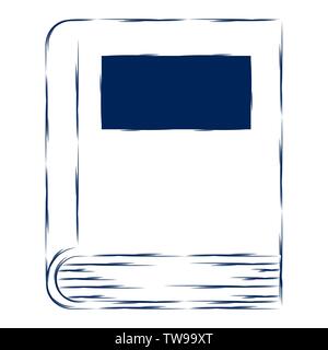 text book school supply icon Stock Vector