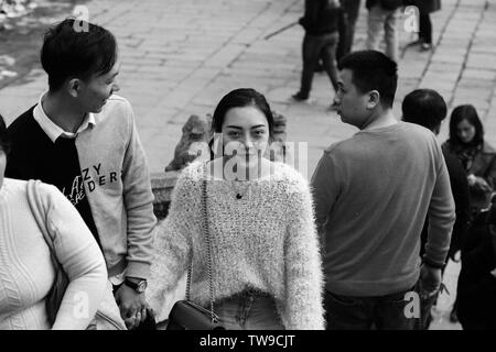 Nanyue Temple burning incense Stock Photo