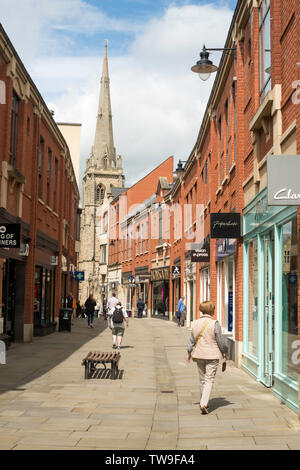 People shopping in High Street, Prince Bishops Shopping Centre, Durham City, England, UK Stock Photo