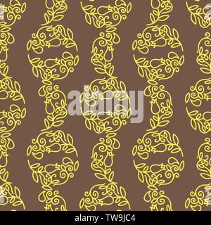 Yellow Floral Pattern Stock Vector