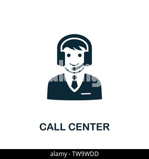 Call Center vector icon symbol. Creative sign from icons collection. Filled flat Call Center icon for computer and mobile Stock Vector
