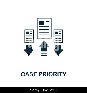 Case Priority vector icon symbol. Creative sign from icons collection. Filled flat Case Priority icon for computer and mobile Stock Vector