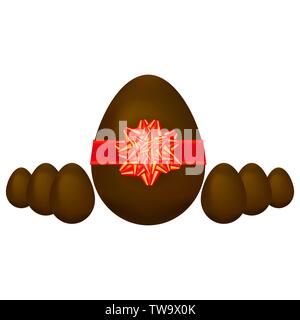 Sweet Chocolate Eggs Isolated Stock Vector