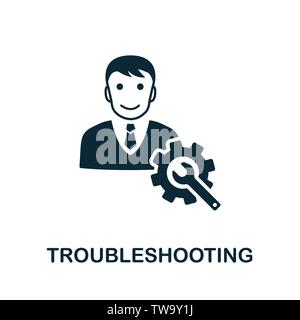Troubleshooting vector icon symbol. Creative sign from icons collection. Filled flat Troubleshooting icon for computer and mobile Stock Vector