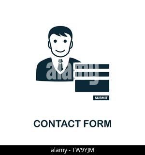 Contact Form vector icon symbol. Creative sign from icons collection. Filled flat Contact Form icon for computer and mobile Stock Vector