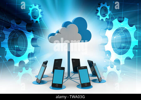 Concepts cloud computing devices Stock Photo