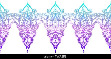 Paisley seamless pattern design with Mehndi Henna tattoo Indian concept ...