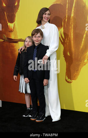 'Godzilla: King Of The Monsters' Premiere at the TCL Chinese Theater IMAX on May 18, 2019 in Los Angeles, CA Featuring: Gytta Lubov Hawkey, Fynn Hawkey, Vera Farmiga Where: Los Angeles, California, United States When: 19 May 2019 Credit: Nicky Nelson/WENN.com Stock Photo