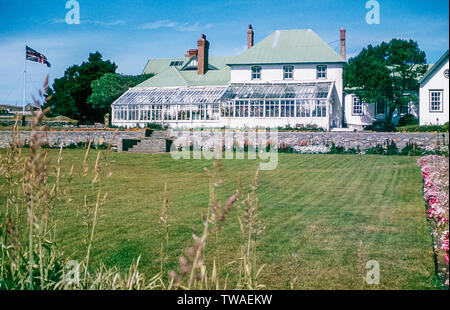 Falkland Islands 1985. Government House at Port Stanley, principal city of the Falkland Islands Stock Photo