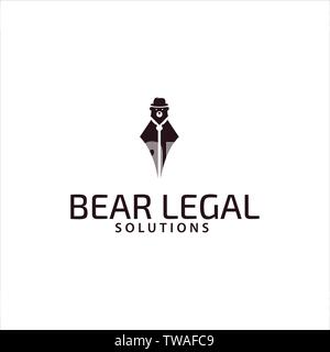 Great and Awesome Bear logo mascot Stock Vector