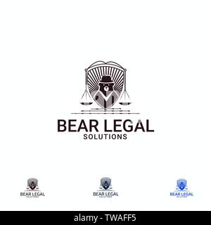 Great and Awesome Bear logo mascot Stock Vector