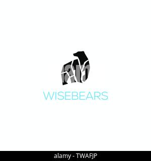 Great and Awesome Bear logo mascot Stock Vector
