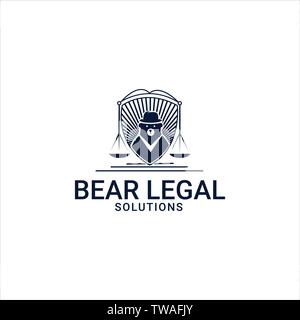 Great and Awesome Bear logo mascot Stock Vector