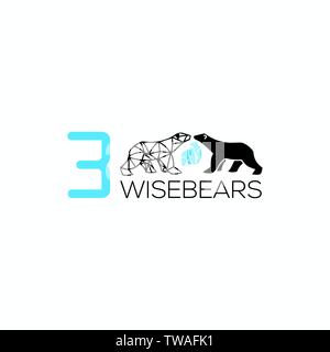Great and Awesome Bear logo mascot Stock Vector