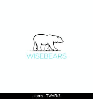 Great and Awesome Bear logo mascot Stock Vector