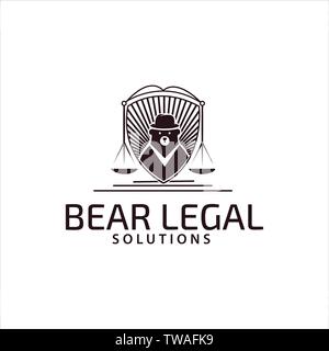 Great and Awesome Bear logo mascot Stock Vector