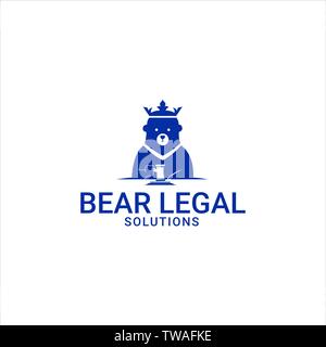 Great and Awesome Bear logo mascot Stock Vector