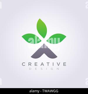 Camp Leaf House Template Design Company Logo Vector Symbol Icon. Stock Vector