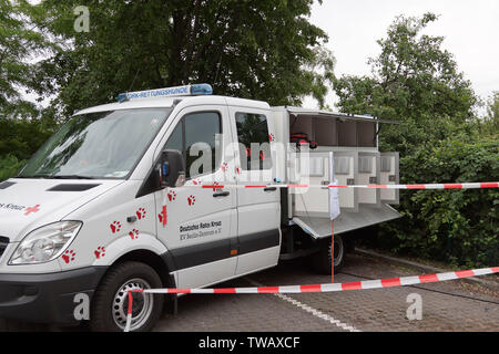 Vehicle of the DRK rescue dog squadron Stock Photo