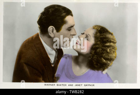 Warner Baxter and Janet Gaynor Stock Photo