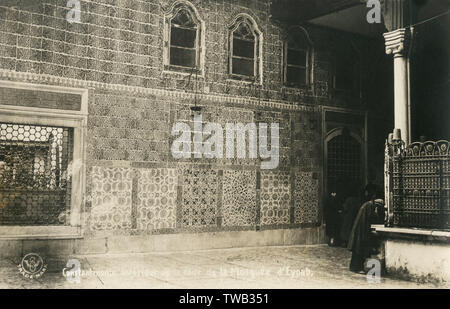 Istanbul, Turkey - Interior of the Eyup Sultan Mosque Stock Photo