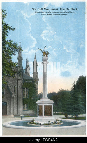 Sea Gull Monument, Temple Block, Salt Lake City, Utah, USA Stock Photo