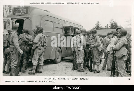 WW2 - American Red Cross Clubmobile - UK Stock Photo