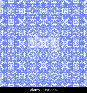 Blue Seamless Line Pattern. Endless Texture. Oriental Geometric Ornament Stock Vector