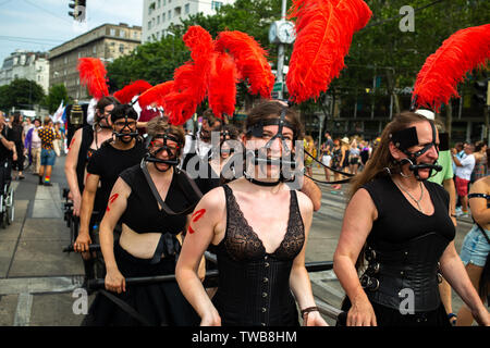 at Euro Pride, the largest Pride event in Europe. Vienna 15 June 2019 Stock Photo