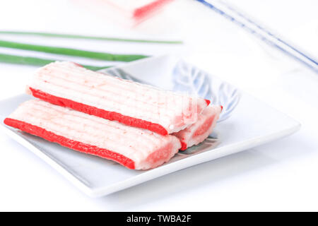 Fish rafts sandwich fish rafts fish meat color fish rafts surimi frozen fish balls food hot pot ingredients spicy hot food close-up Stock Photo