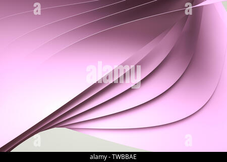 Three-dimensional rendering, pink flow background Stock Photo