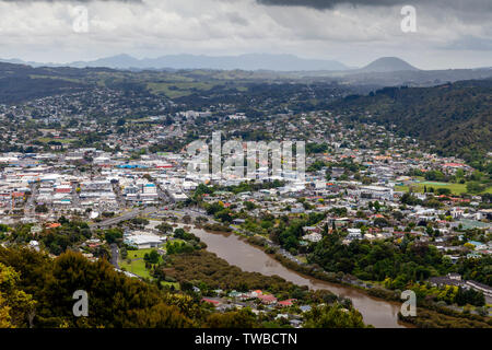 An Elevated View Of The City Of Whangarei, North Island, New Zealand Stock Photo