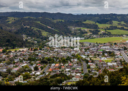 An Elevated View Of The City Of Whangarei, North Island, New Zealand Stock Photo