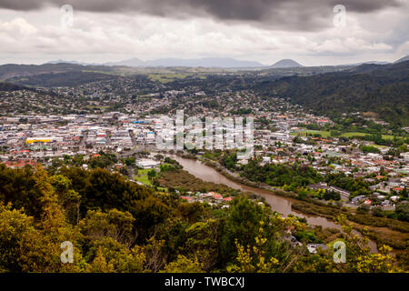 An Elevated View Of The City Of Whangarei, North Island, New Zealand Stock Photo