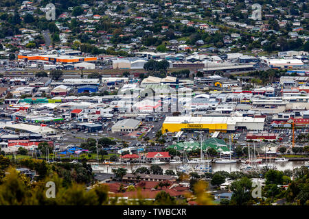 An Elevated View Of The City Of Whangarei, North Island, New Zealand Stock Photo