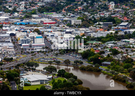 An Elevated View Of The City Of Whangarei, North Island, New Zealand Stock Photo