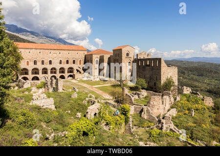 Mystras, Greece. The Despot's Palace, an ancient resident of the Despotate of the Morea Stock Photo