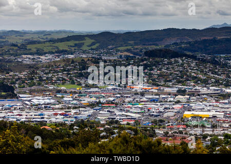 An Elevated View Of The City Of Whangarei, North Island, New Zealand Stock Photo