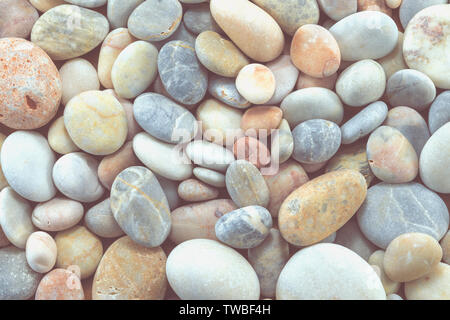 Little stones with grey and pink colors. Stock Photo