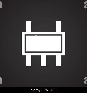 Computer chip related icon on background for graphic and web design. Simple illustration. Internet concept symbol for website button or mobile app. Stock Vector