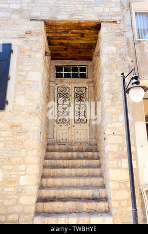 Old door of a rural house, Urla, Izmir Stock Photo