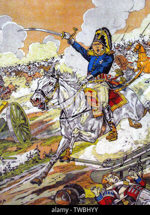 General Kellermann at the Battle of Quatre Bras, June 16th, 1815, illustration, before 1931 Stock Photo