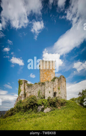 Castle of Andrade, near Pontedeume, A Coruna Province, Galicia, Spain Stock Photo