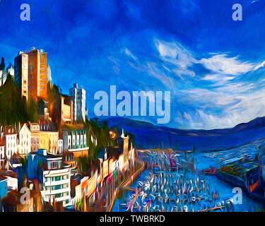 FINE ART: Torquay Harbour, Devon, United Kingdom Stock Photo