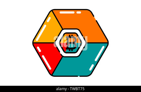 Concept diagram of big data analysis and various big data icons Stock Photo