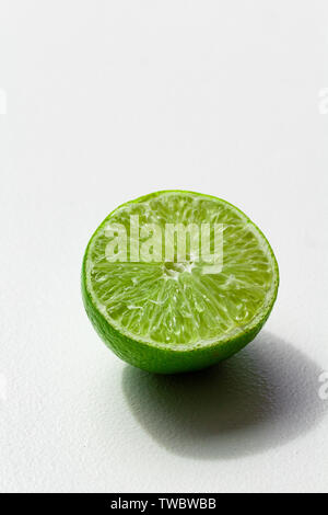 Lime on a white background close up Stock Photo
