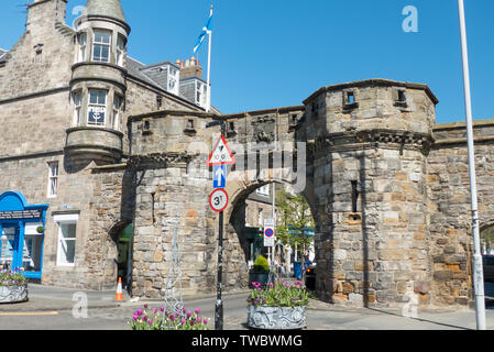 St Andrews in Scotland: the West Port archway Stock Photo