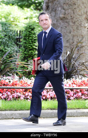 Secretary of State for Wales Alun Cairns arrives at Downing Street to attend the weekly Cabinet meeting. Stock Photo