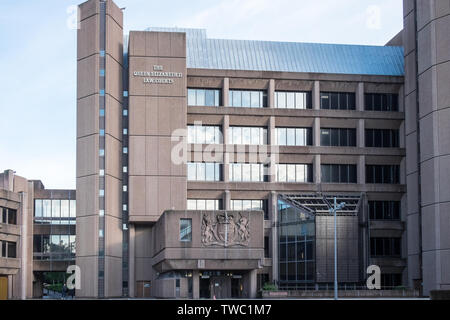 Queen Elizabeth,II,Law, Courts,Crown Court,Crown Courts,Derby Square,Liverpool,Merseyside,north,northern,city,England,English,GB,Britain,British,UK, Stock Photo